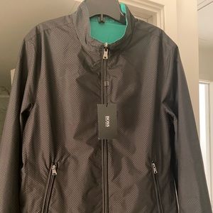 Hugo Boss Jacket - NEW WITH TAGS. Black jacket with green lining. Size 46.
